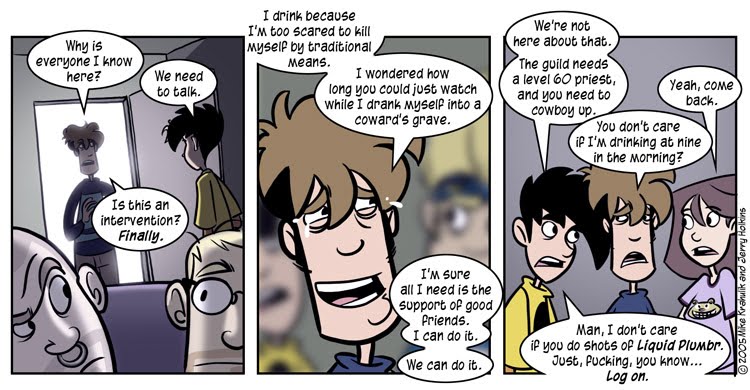 Penny Arcade comic for 2005 08 01: Just When I Get Out