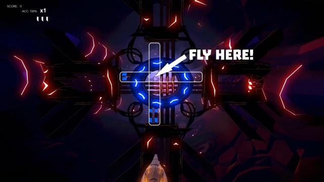 Screenshot of barrier with implied lines and safe flight zone drawn in.